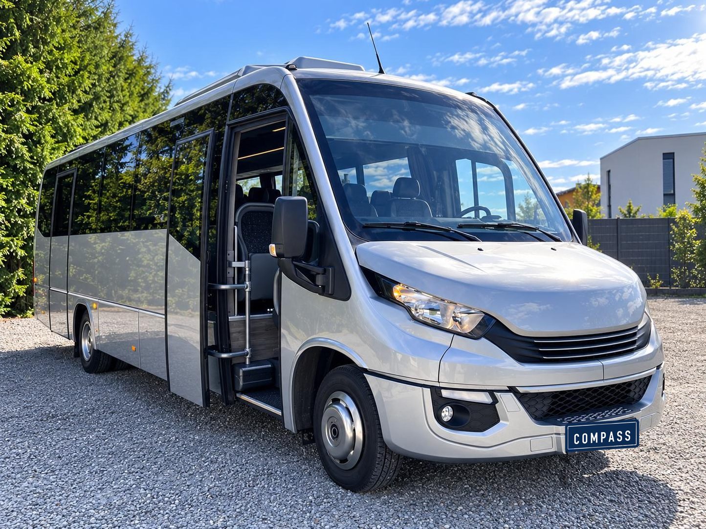 Silver Iveco Daily 70C18 Atomic minibus